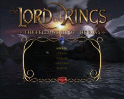 The Lord of the Rings: The Fellowship of the Ring game menu in 1280x960