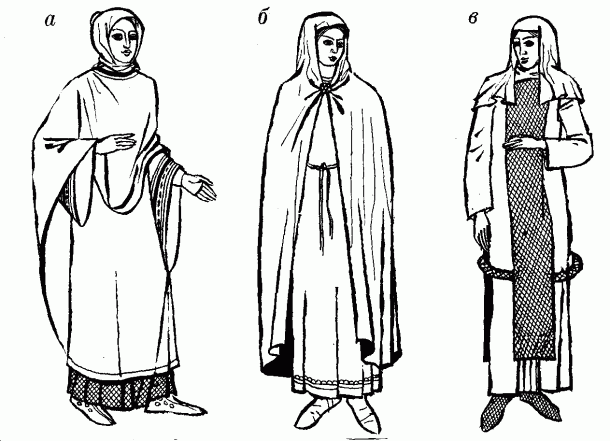 жіночій ранньосередньовічний одяг
