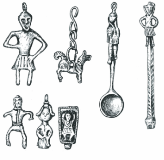 язычницкие культовые предметы с изображением элементов одежды древних славян