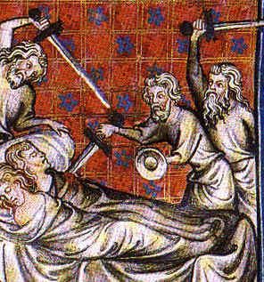 меч и баклер, средневековый рисунок, фреска, фехтование