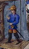меч и баклер, средневековый рисунок, фреска