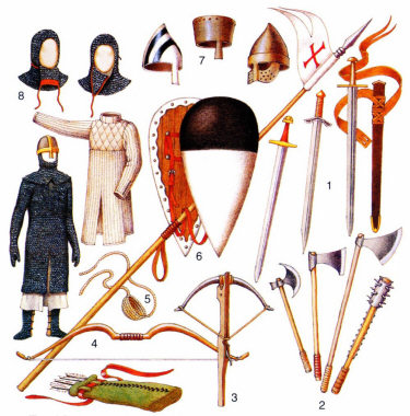 оружие и доспехи рыцарей 11 века
