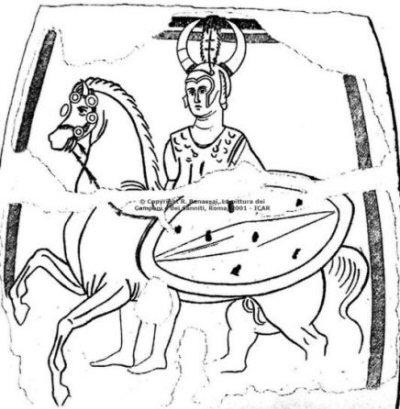 Капуа: могила Weege №12; шлем с рогами