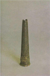 Втулка копья. Серебро с золотой инкрустацией. 2 тыс. до н. э.