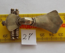 Двупластинчтая серебряная фибула с двойной пружиной