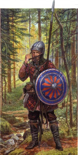 Новгородский пеший воин. 14 век
