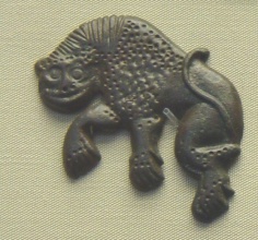 Лев, морда анфас. Велестинский клад, VI-VII век