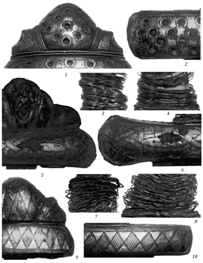 Детали отделки рукоятей мечей найденных при строительстве Днепрогэса