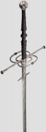 Немецкий боевой двуручный меч, первая половина 16 века - кольца на рукояти