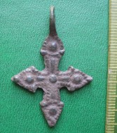 Старинный бронзовый крестик, тыльная сторона