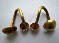 Золотые скифские серьги (?), вес-10,95 гр.
