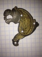 Серебряная позололоченая древнеславянская бляшка «Лютый зверь»