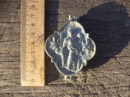 Квадрифолийный энколпион Распятие Христово, ос Богородица тронная. 12 век