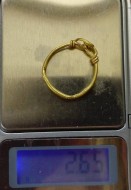 Золотое височное кольцо Черняховской к-ры