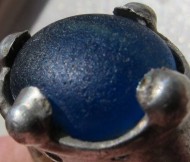 Салтово-маяцкий серебряный перстень с голубым камнем