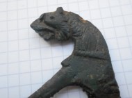 Древнеримская зооморфная ручка от бритвы - медведь