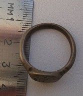 Массивный бронзовый перстень с тамгой 15-16 век