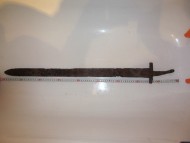 Каролингский меч с  сабельным череном рукояти