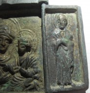 Складень «Богородица Одигитрия» с Святыми на створках (Святой Пётр и Святой Иоанн Богослов ?