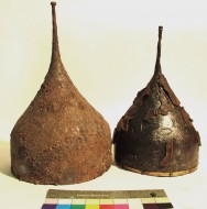Шлемы, найденные при раскопках селища Игнатьевское