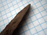Маленький ножичек спиральная ручка плакирована бронзой