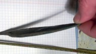 бронзовая ножевидная бритва, поздний этап Белозерской культуры, 1100-800гг. до н.э.