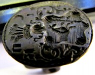 Бронзовая казацкая печать с гербом, клейнод