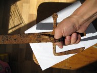 Рукоять и часть клинка от шляхетской гусарской сабли 17 века