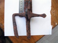 Рукоять и часть клинка от шляхетской гусарской сабли 17 века