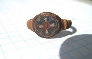 Перстень в перегородчатых эмалях с остатками позолоты