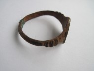 Перстень в перегородчатых эмалях с остатками позолоты