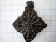 Редкий древнерусский бронзовый крестик