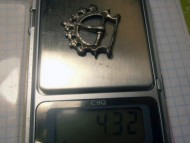 Древнерусская серебряная ременная пряжка, вес 4,32 грамма