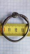 Серебряное височное кольцо со спиральными завитками
