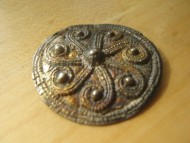 Щитовидня подвеска «Коловрат» Киевская Русь, серебро позолота