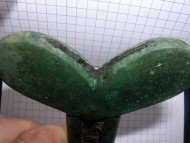 Бронзовая рукоять раннескифского биметаллического кинжала акинака