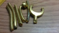 Разомкнутая золотая порубленная гривна, 370-400 гг. Черняховская культура