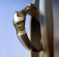 Золотоордынский перстень с рогами и чернением