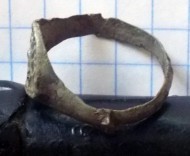 Оловянный перстень «Крин» процветший крест.  XII - XIII в.