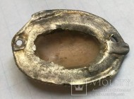 Серебряная позолоченная подвеска с камнем, поздняя Римская Империя