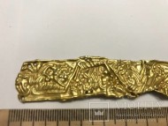 Золотая накладка с растительным орнаметом, скифы 7-5 век до н.э.