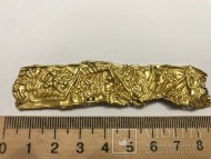 Золотая накладка с растительным орнаметом, скифы 7-5 век до н.э.