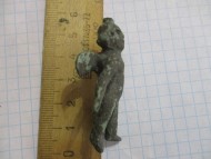 Маленькая античная бронзовая статуэтка «Амур с факелом»