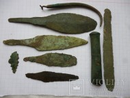 Древние бронзовые + древний набор для шитья