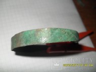 Славянский медный орнаментированный браслет из тонкой пластины с закрученными концами