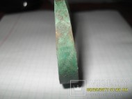 Славянский медный орнаментированный браслет из тонкой пластины с закрученными концами