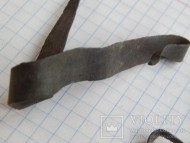 Славянские медные орнаментированные браслеты из тонкой пластины с закрученными концами