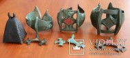 Браслеты с эмалью, колокольчик и лунницы Киевской археологической культуры