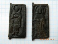 Створки древнерусской иконы-складня «Борис и Глеб»