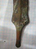 Бронзовый кинжал с родной костяной рукояткой, Тшинецкая культура, 19-11 вв. до н.э.